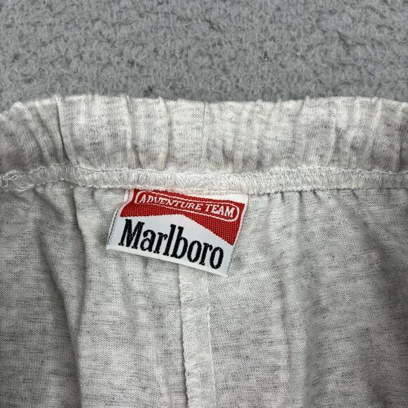 Vintage Marlboro Shorts Men’s Large Gray Adventure Logo Sweat Fleece 90s NWT - Picture 3 of 8